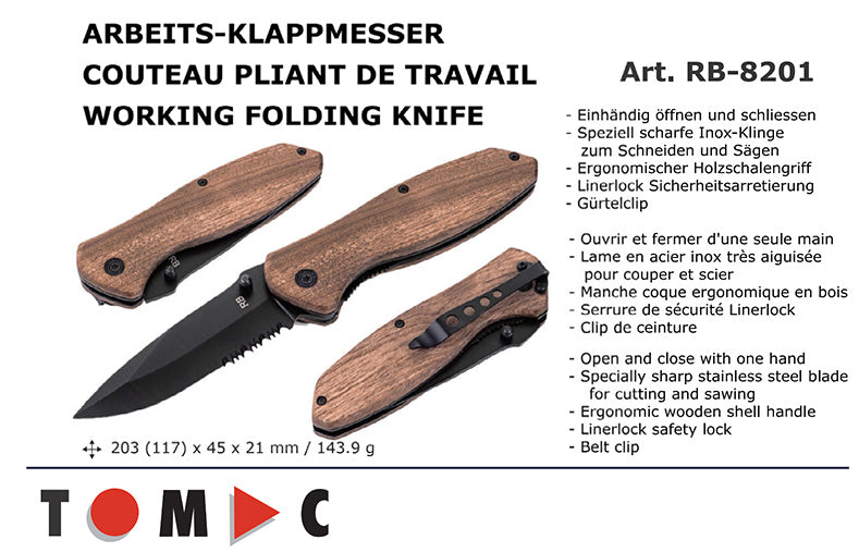 RB-8201 Arbeits Klappmesser