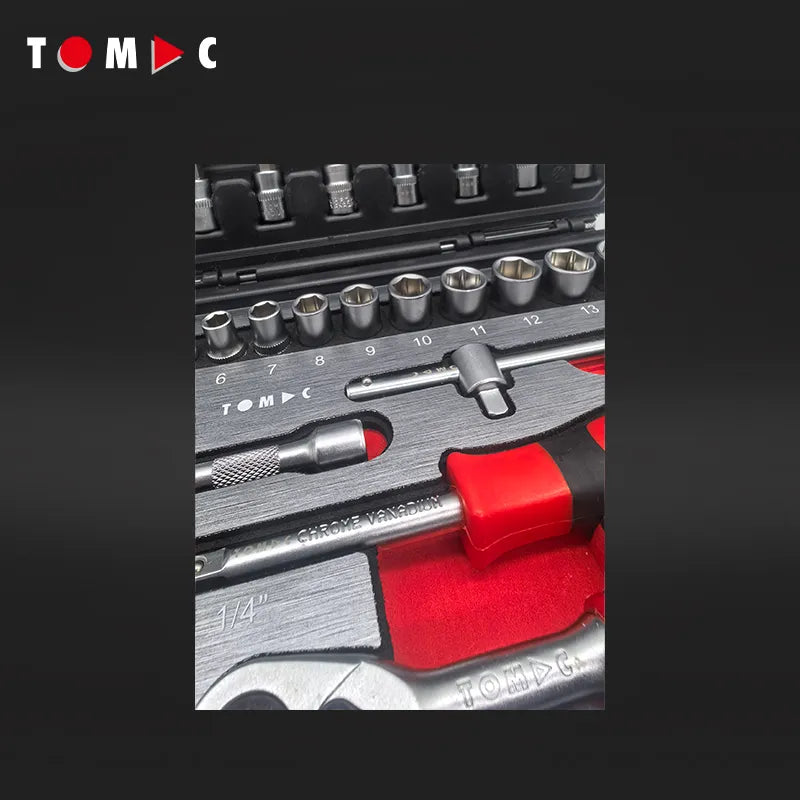 TC0106 Steckschlüssel Koffer - 50-tlg. 1/4