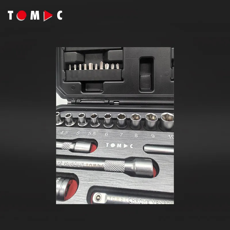 TC0107 Steckschlüssel und Bit Koffer - 85-tlg. 1/4