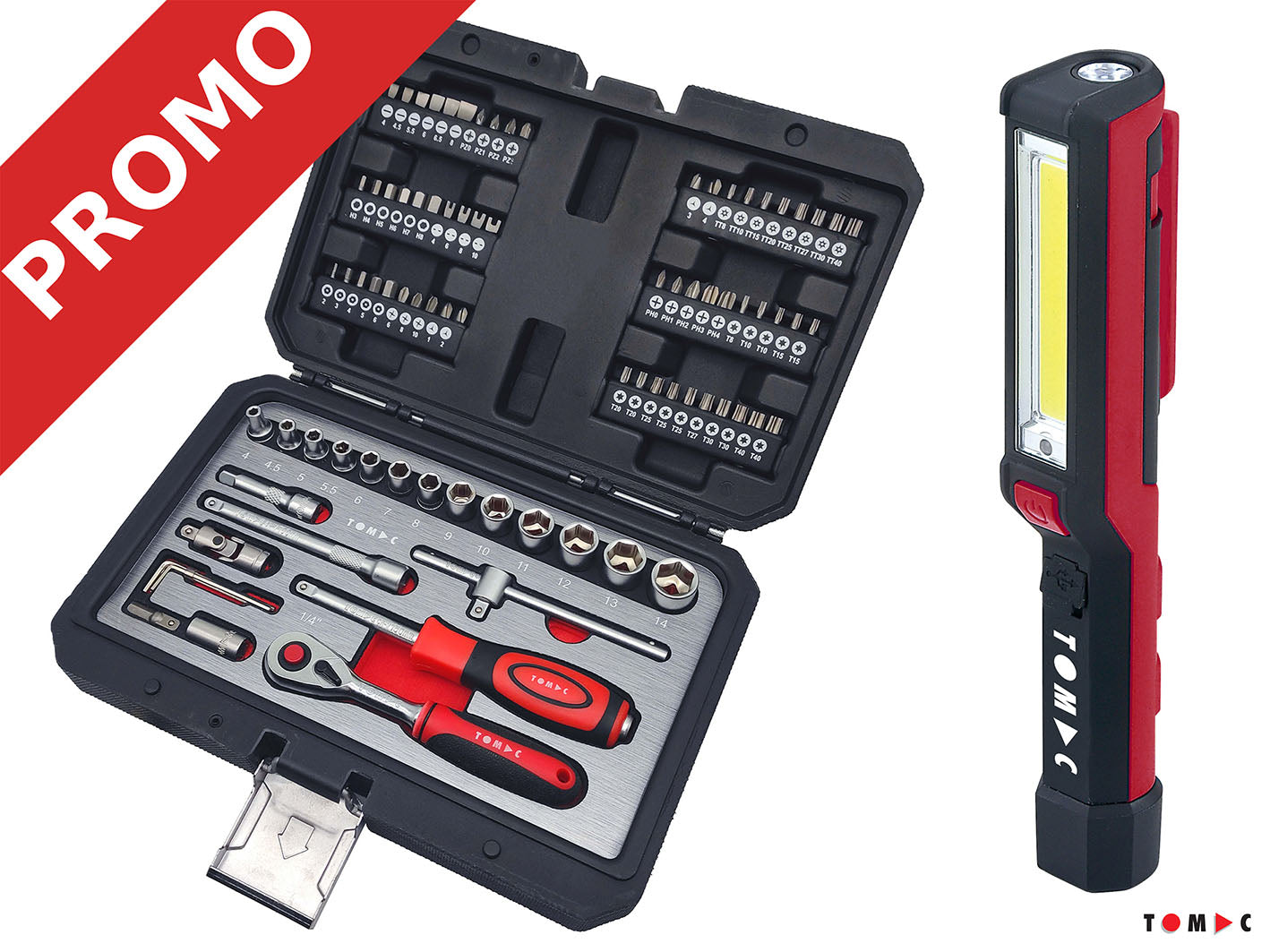 Promo 2025-2 Steckschlüssel und Bit Koffer 85-tlg. 1/4