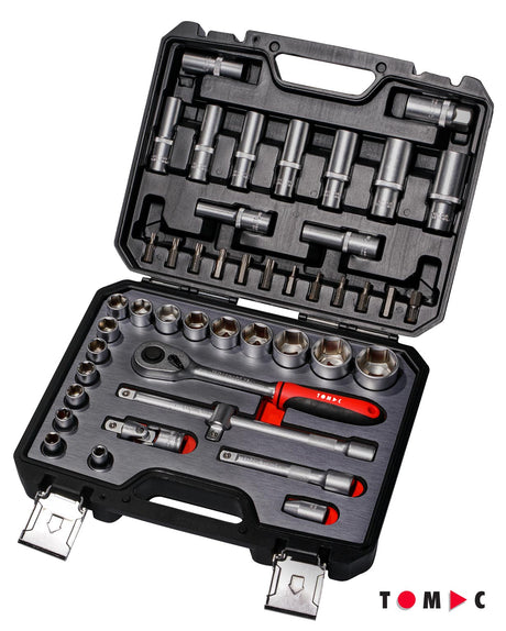 TC0109 Steckschlüssel Koffer - 45-tlg. 1/2"+5/16"