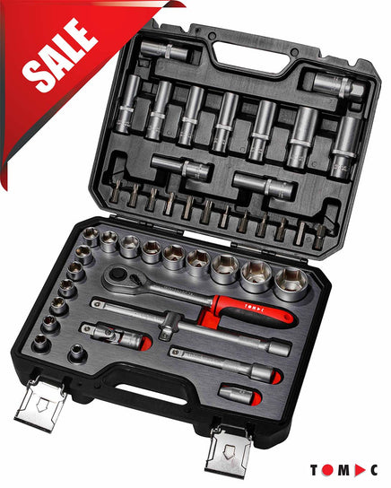 TC0109 Steckschlüssel Koffer - 45-tlg. 1/2"+5/16"