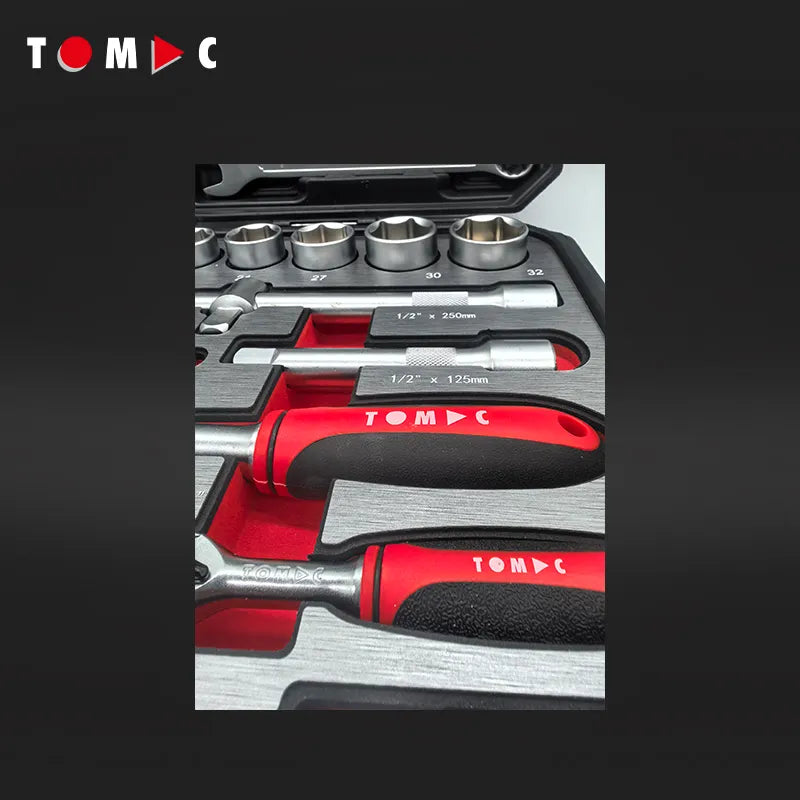 TC0110 Steckschlüssel Koffer - 115-tlg. 1/4" + 1/2" + 5/16"