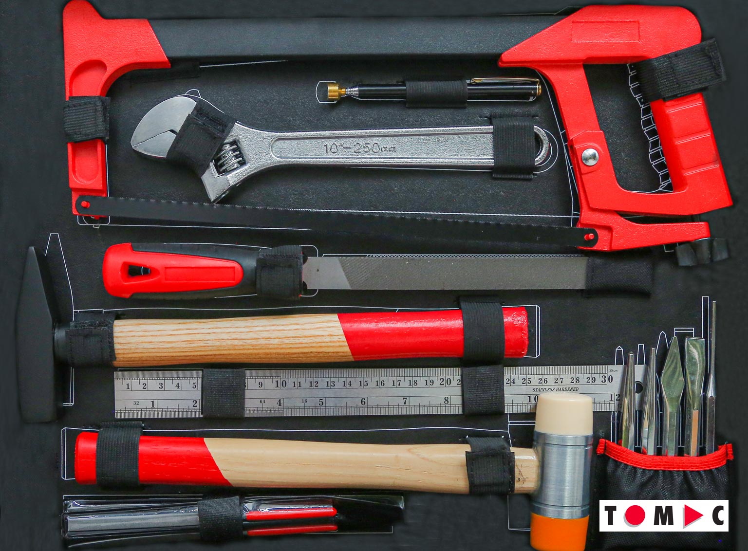 TC0115 Universal Alu Werkzeug Koffer - 283-tlg. 1/4