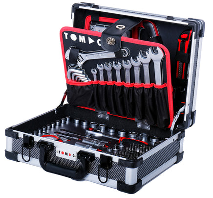 Sale ! TC0118 Universal Alu Werkzeug Koffer, 180 Teile & TC0998 Bluetooth In-Ear Kopfhörer gratis dazu
