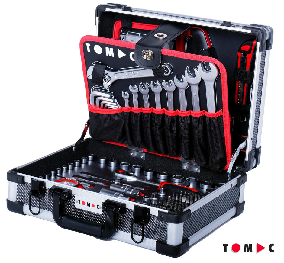 TC0118 Universal aluminum tool case - 180 pcs. 1/4" + 3/8" + 5/16" + 4 mm