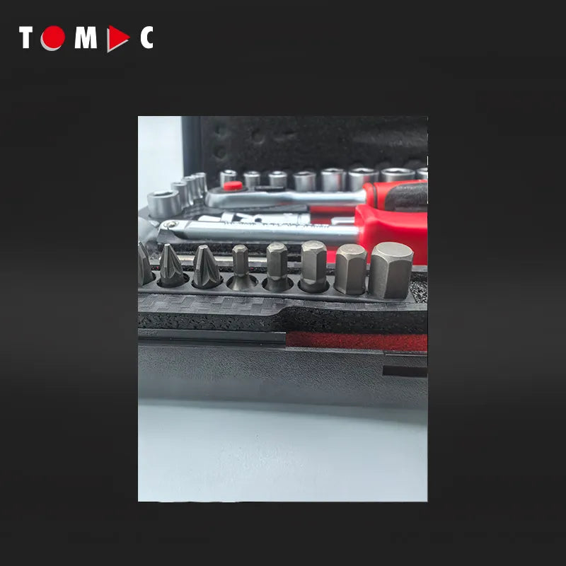 TC0120 Steckschlüssel Satz in ABS-Kasten - 44-tlg. 1/4