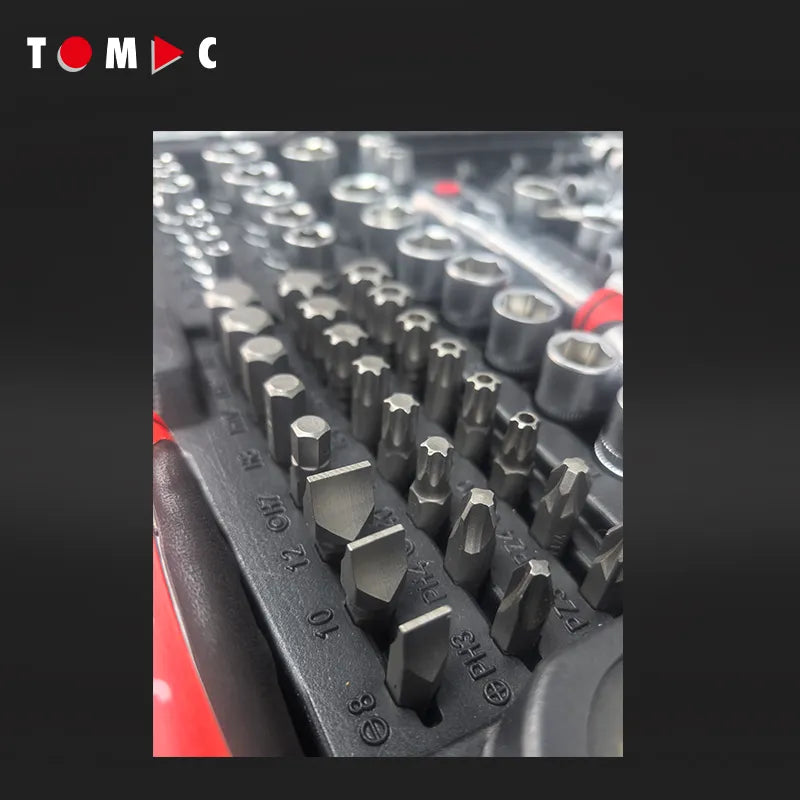 TC0124 Universal Steckschlüssel Koffer - 202-tlg. 1/4