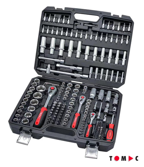 TC0124 Universal Steckschlüssel Koffer - 202-tlg. 1/4" + 3/8" + 1/2" + 5/16"