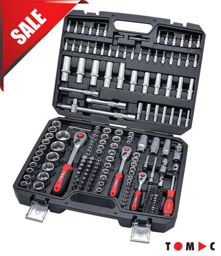 TC0124 Universal Steckschlüssel Koffer - 202-tlg. 1/4" + 3/8" + 1/2" + 5/16"