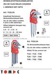 TC0125 Hexagon key set