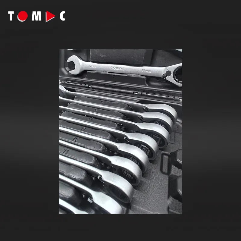 TC0131 Ratschen Ringgabelschlüssel Satz - umschaltbar 8 - 19 mm