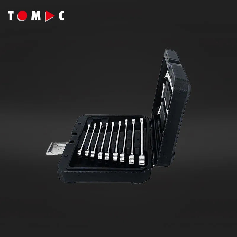 TC0132 Ratschen Ringgabelschlüssel Satz - gerade 8 - 19 mm