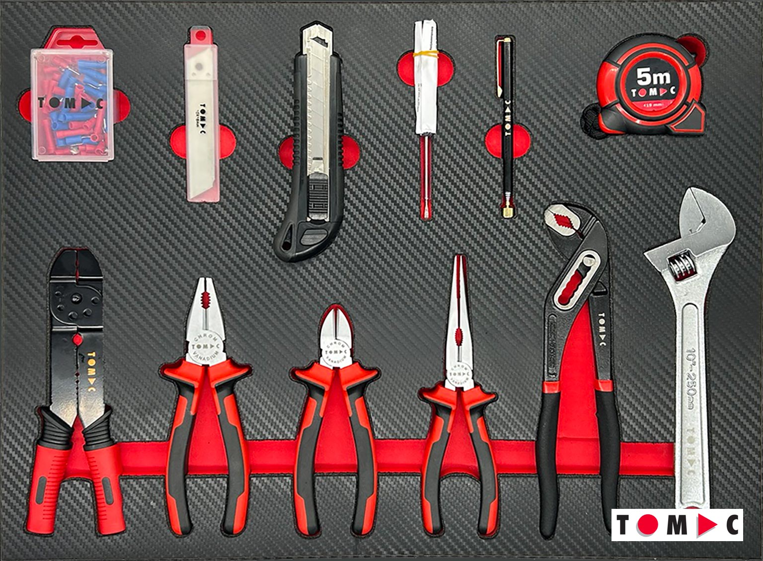 TC0139 Servante d'atelier universelle - 283 pcs. 7 tiroirs