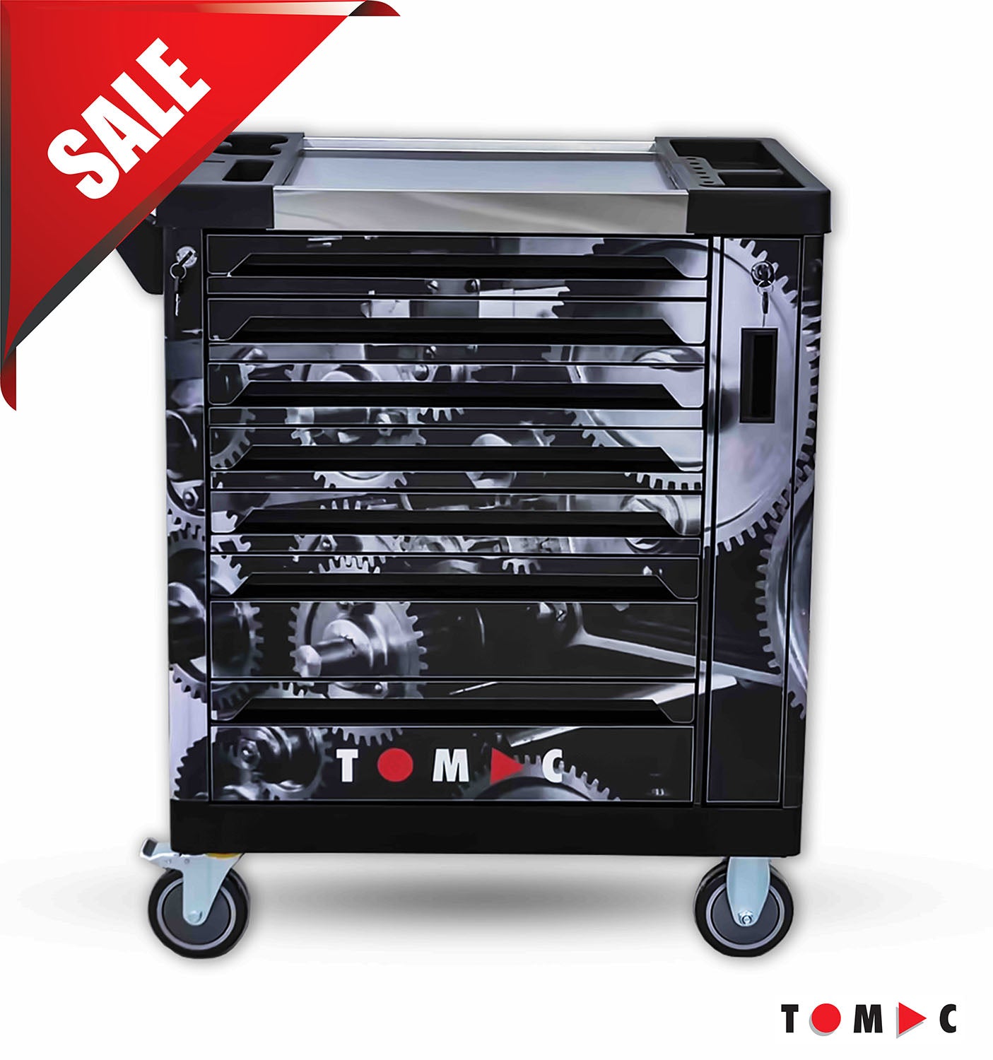 TC0139 Servante d'atelier universelle - 283 pcs. 7 tiroirs