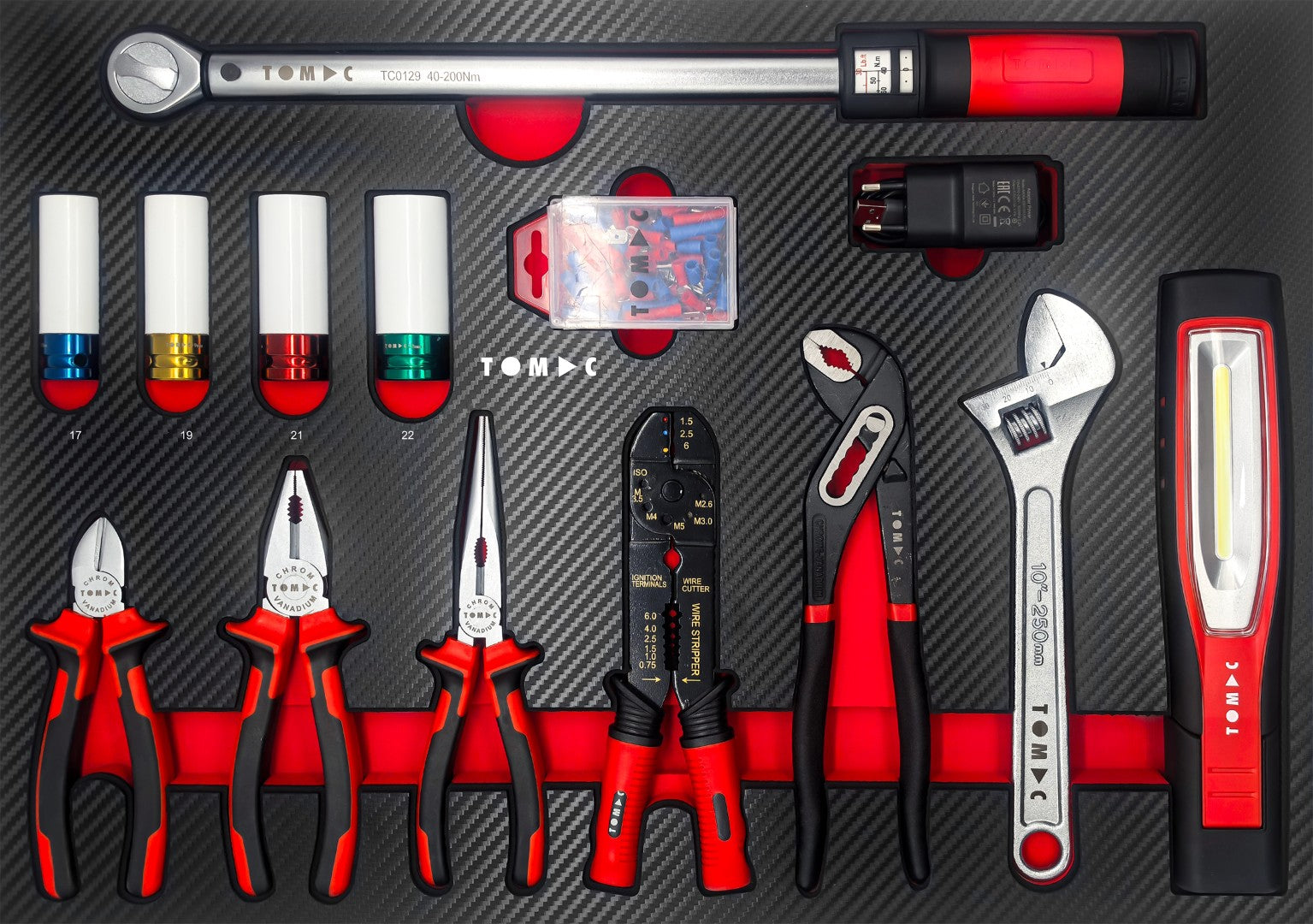 TC0140 Werkstattwagen mit universellen Werkzeugen - 354-tlg. 6 Schubladen