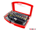 TC0142 Coffret d'embouts S2 avec bague colorée - 32 pièces 1/4