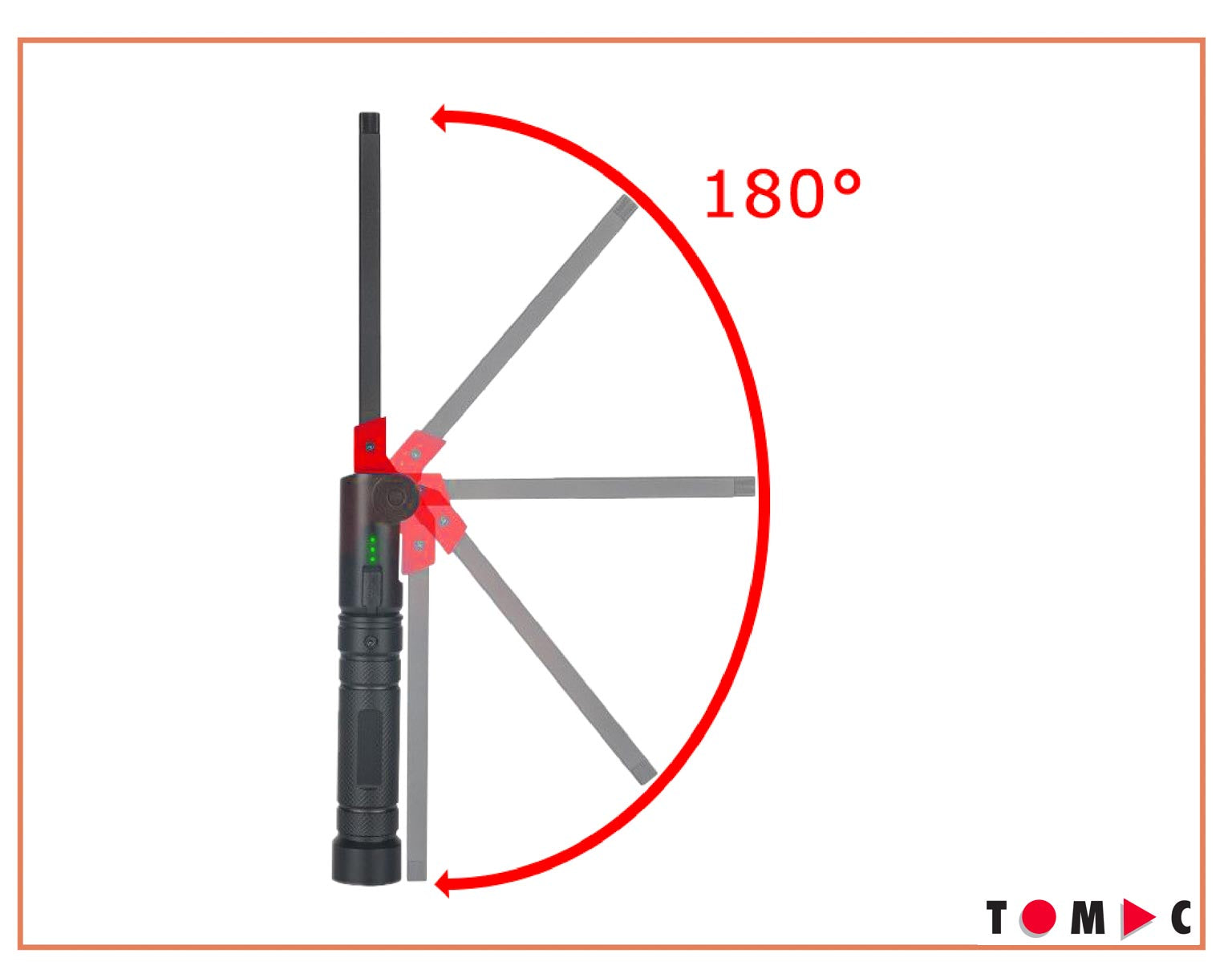 TC0514 Klappbare LED Akku Alu Taschen Arbeits- / Inspektionsleuchte 8 W