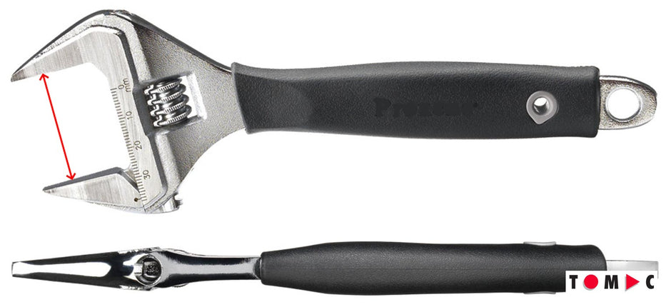 Clé à molette industrielle TC1011 - 6" 150 mm avec échelle