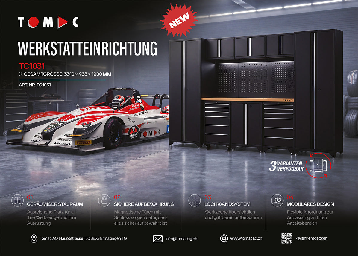Werkstatteinrichtung TC1031 - TC1033 mit Lochwand